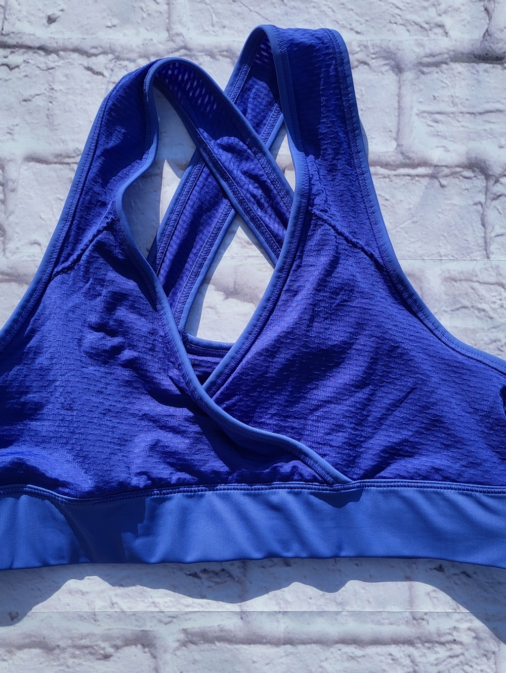 Exofficio Crossover Sports Bra Size M 8-10 Blue Cross Back